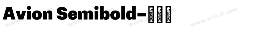 Avion Semibold字体转换